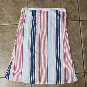 Strapless striped dress